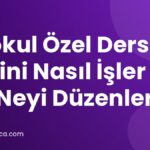 İlkokul Özel Ders Rutini Nasıl İşler Ve Neyi Düzenler
